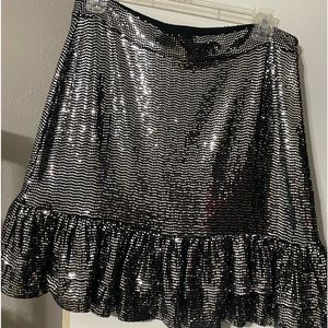 Large new MK silver sequins large mini skirt no tags